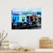 Poster Train tiré par deux Locomotives Roanoke VA (Cuisine)