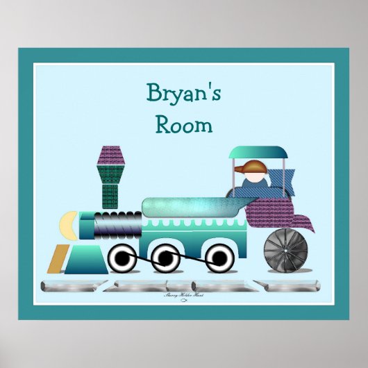 Poster Train Toot Toot (Devant)