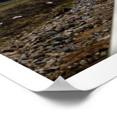 Poster Train Track Disparition dans le coucher du soleil (Coin)