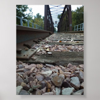 Poster Train Track Low Angle View