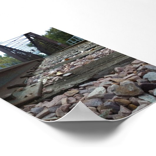 Poster Train Track Low Angle View (Coin)