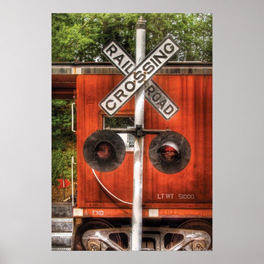 Poster Train - Traversée ferroviaire (Devant)