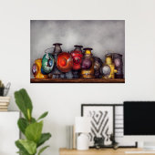 Poster Train - Une collection de lanternes de chemin de f (Bureau à domicile)