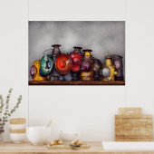 Poster Train - Une collection de lanternes de chemin de f (Cuisine)