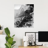 Poster Train Wreck à la gare Montparnasse à Paris 1895 (Bureau à domicile)