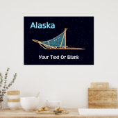 Poster traîneau à chiens - Alaska (Cuisine)
