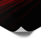 Poster Traînées de lumière rouge futuristes esthétique so (Coin)