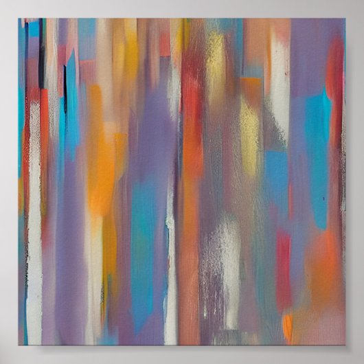 Poster Traînées de peinture colorées  (Devant)