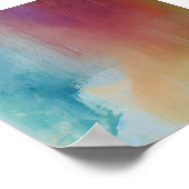 Poster Traînées de peinture dans des tons atténués  (Coin)