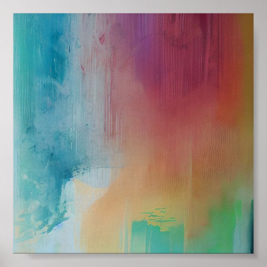 Poster Traînées de peinture dans des tons atténués  (Devant)