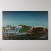 Poster Trains à Boston Yard (Devant)