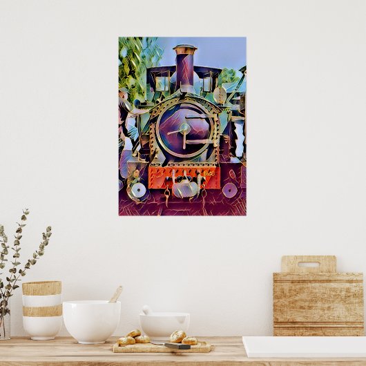 POSTER TRAINS À VAPEUR (Cuisine)