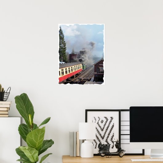 POSTER TRAINS À VAPEUR (Bureau à domicile)