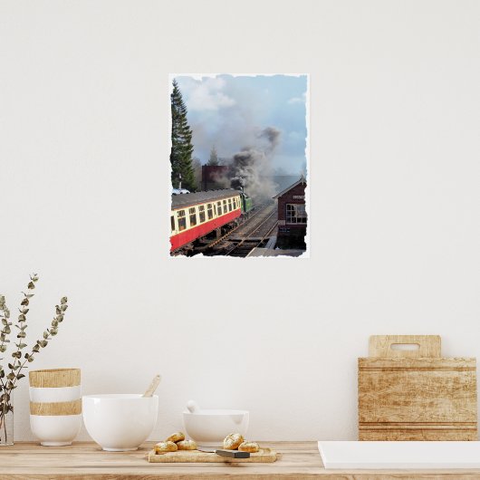 POSTER TRAINS À VAPEUR (Cuisine)