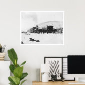 Poster Trains & Chiens Alaska 1916 (Bureau à domicile)