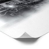 Poster Trains de train noir et blanc (Coin)