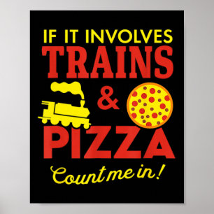 Poster Trains Et Sensibilisation sur l'autisme Pizza
