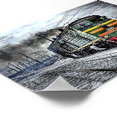 Poster Trains Train diesel russe (Coin)