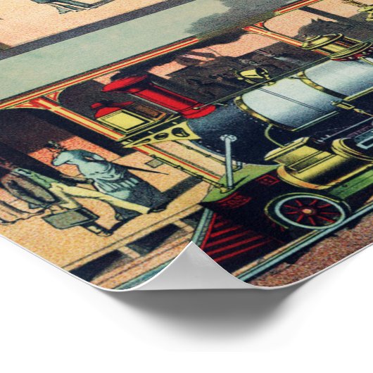 Poster Trains vintages (Coin)