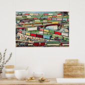 Poster Trains vintages (Cuisine)