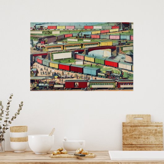 Poster Trains vintages (Cuisine)