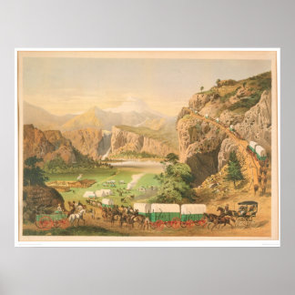Poster Trains Wagon arrivant à Outpost (1838A)