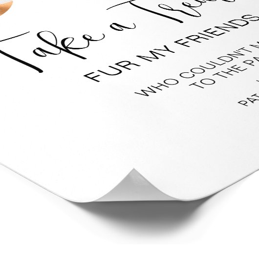 Poster Traite de chien Faveurs mariage animal traité bisc (Coin)