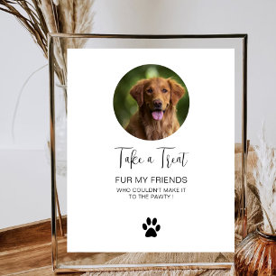 Poster Traite de chien Mariage Faveur Biscuit Bar Traite