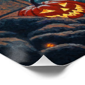 Poster Traite d'Halloween ou ami Zombie w Cerveau (Coin)