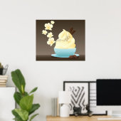 Poster Traitement de la crème glacée (Bureau à domicile)