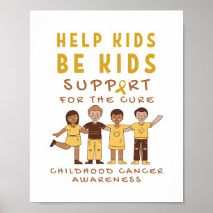 Poster traitement de soutien contre le cancer de l'enfanc