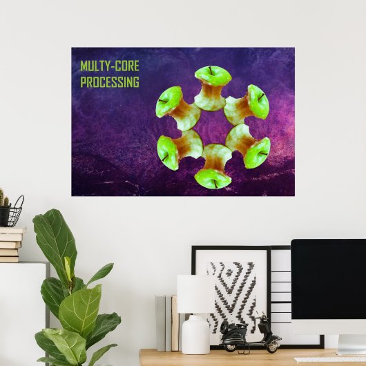 Poster Traitement multicoeur (Bureau à domicile)