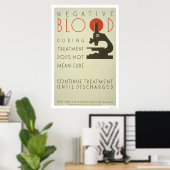 Poster Traitement sanguin négatif 1939 WPA (Bureau à domicile)