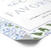 Poster Traitements et faveurs d'arche d'hortensia bleue (Coin)