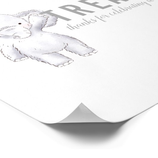 Poster Traitements Panneau de table Bébé Sprinkle Elephan (Coin)