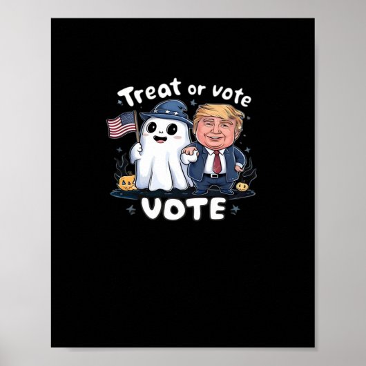 Poster Traiter Ou Voter, Trumpkin Éffrayant, Halloween Gr (Devant)