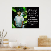 Poster Traitez bien la Terre | Garçon tropical (Cuisine)