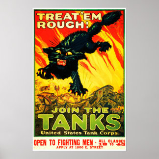 Poster Traitez-Les ! Rejoignez Les Réservoirs US Guerre M