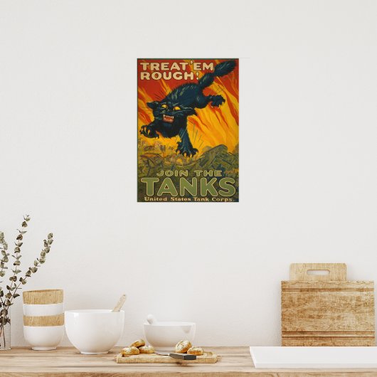 Poster Traitez-les rugosité - Rejoignez les chars (Cuisine)