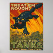 Poster Traitez-les rugosité - Rejoignez les chars (Devant)