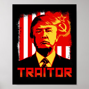 Poster Traître En Chef Du Président Trump Manifestation V
