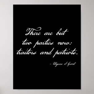 Poster Traitres Et Patriotes Républicain Conservateur Tru