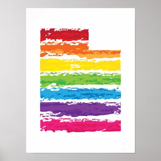 Poster traits de couleur utah (Devant)