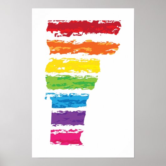 Poster traits de couleur vermont (Devant)