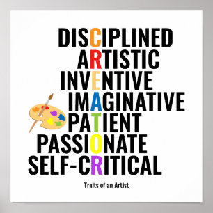 Poster Traits d'un artiste