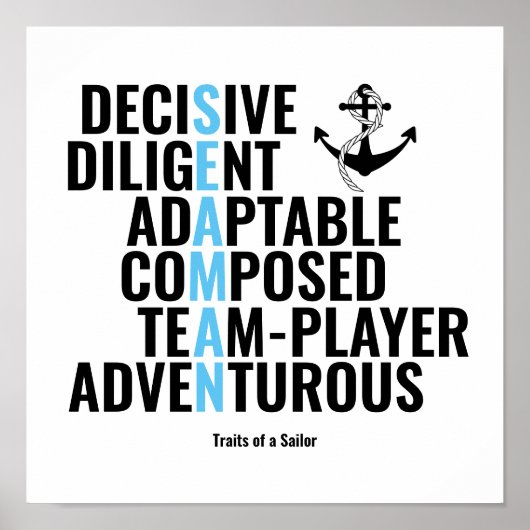 Poster Traits d'un marin (Devant)