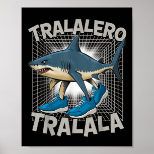 Poster Tralalero -tralala Rot italien Drôle Génération Z