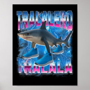 Poster Tralalero-tralala Rot italien drôle Hommes Gen Z