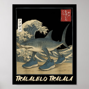 Poster Tralalero Tralala Shark Italien Brainrot meme Japa