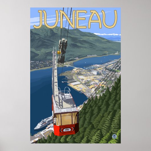 Poster Tram over Juneau, Alaska (Devant)
